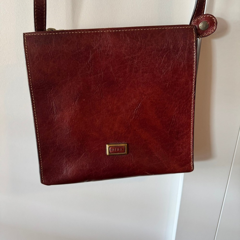Giudi Italian Leather Crossbody Bag Vintage Style Shoulder‎ Bag